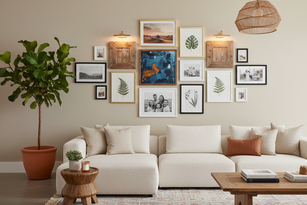 How to Decorate Empty Walls with Photo Frames & Wall Art