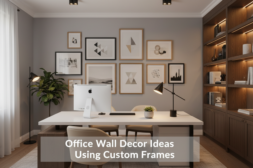 Office Wall Decor Ideas Using Custom Frames