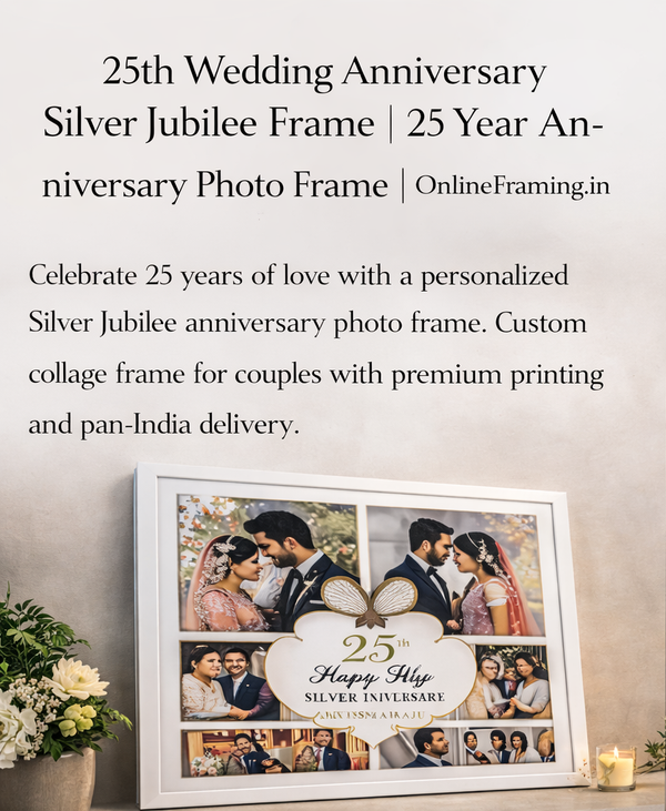 25th Anniversary Silver Jubilee Photo Frame