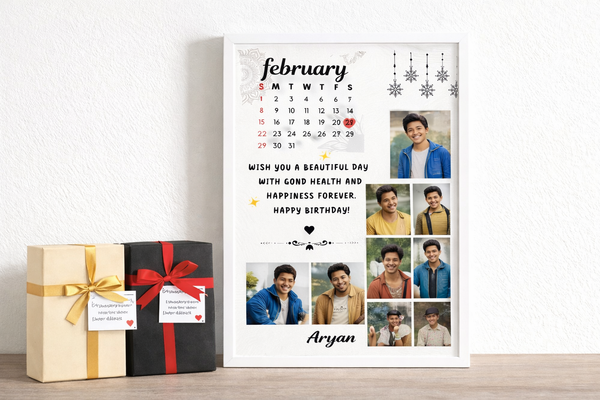 Birthday Photo Frame for Brother – Personalized Photo Collage Gift