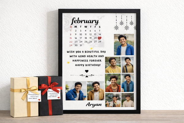 Birthday Photo Frame for Brother – Personalized Photo Collage Gift