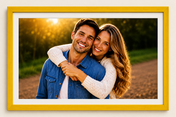 Modern Flat Wooden Photo Frame | Custom Wall Picture Frame Online
