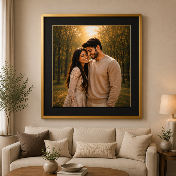 Premium Royal Gold Metal Photo Frame | Elegant Aluminum Picture Frame for Wall Decor, Photos, Artwork & Certificates