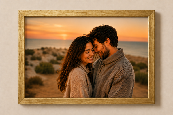 Slim Wooden 0.5 Inch Photo Frame