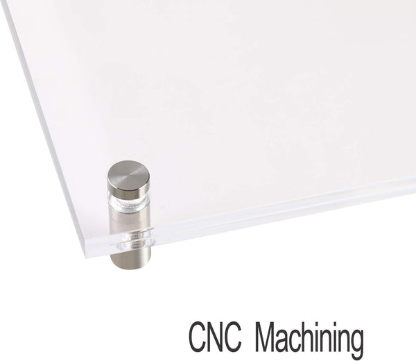 Clear Acrylic Wall Mount Floating Double Panels Frameless Picture Frame