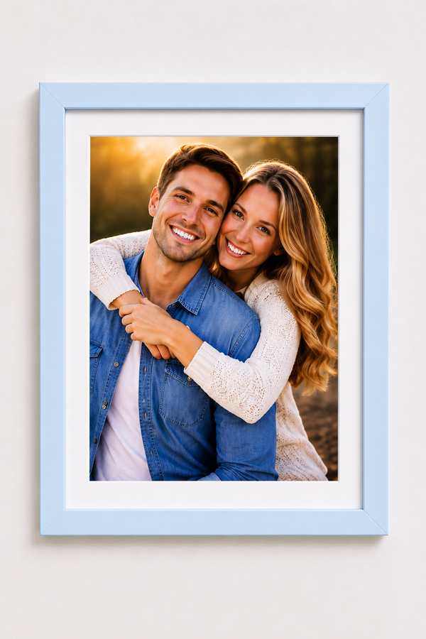 Modern Flat Wooden Photo Frame | Custom Wall Picture Frame Online