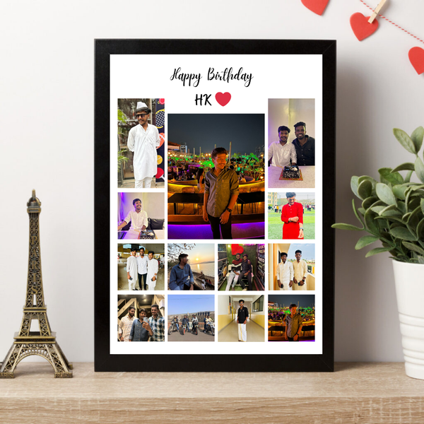 Personalized Happy Birthday Photo Collage Frame