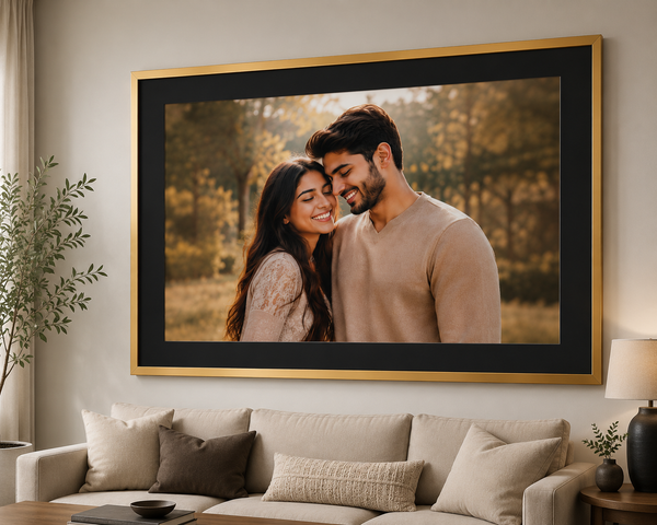 Premium Royal Gold Metal Photo Frame | Elegant Aluminum Picture Frame for Wall Decor, Photos, Artwork & Certificates
