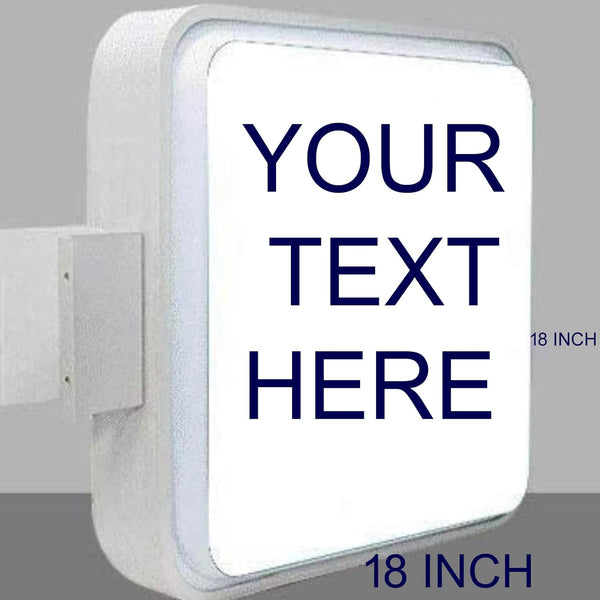 Acrylic Customizable LED Lollipop Flange Message Signage Board (18x18 INCH)(Square)