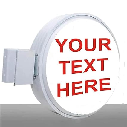 Acrylic LED Lollipop Flange Message Board Glow Signage (18X18 inch)(Round)