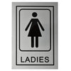 Cool Silver Metal Gents Ladies Toilet Sign Board StickersGlass Door, Wooden DoorSelf Adhesive Restroom Sign board for DoorLadies and Gents Sign for Offices Hospitals Mall and Business
