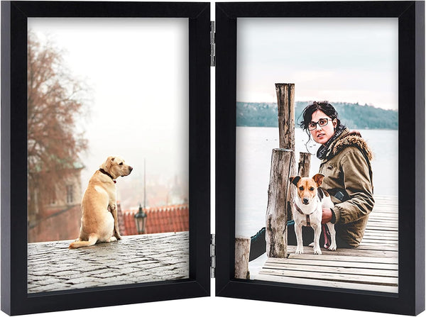 Double Picture Frame Wooden Hinged Photo Frame Definition Glass Stand