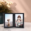 Double Picture Frame Wooden Hinged Photo Frame Definition Glass Stand