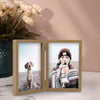 Double Picture Frame Wooden Hinged Photo Frame Definition Glass Stand