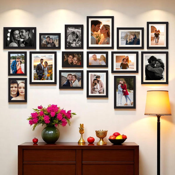 Premium Synthetic Italian Fiber Collage Wall Photo Frames