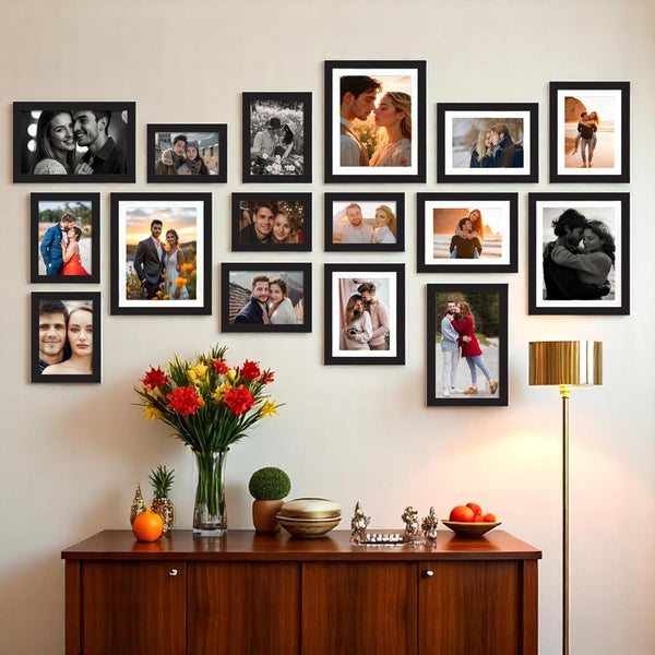 Premium Synthetic Italian Fiber Collage Wall Photo Frames