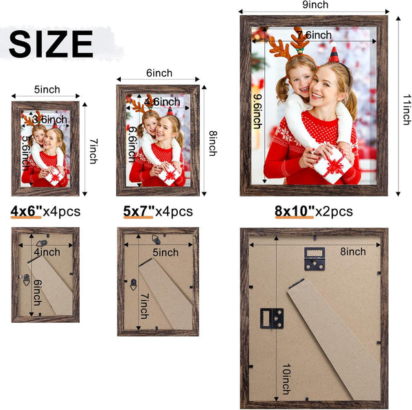 10 Pack Picture Frames Collage Wall Decor