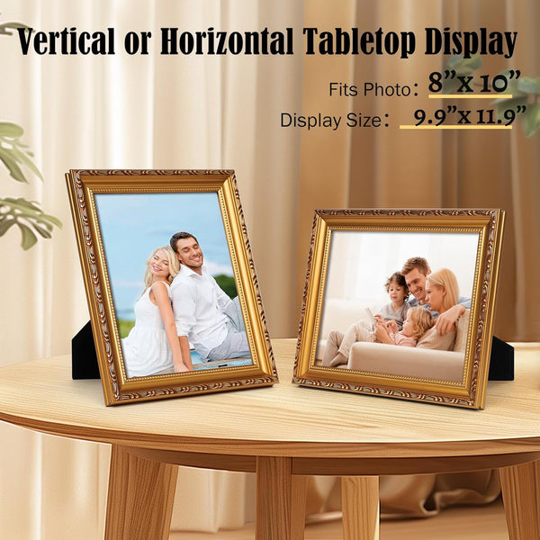 Picture Frame Gold - for Wall Hanging And Tabletop Display