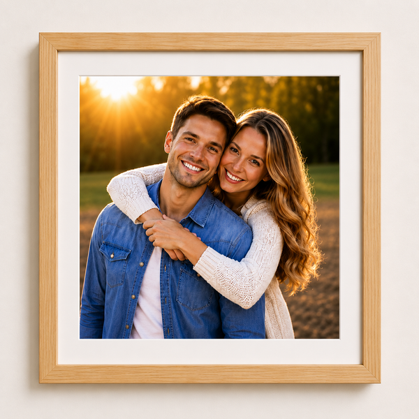 Modern Flat Wooden Photo Frame | Custom Wall Picture Frame Online