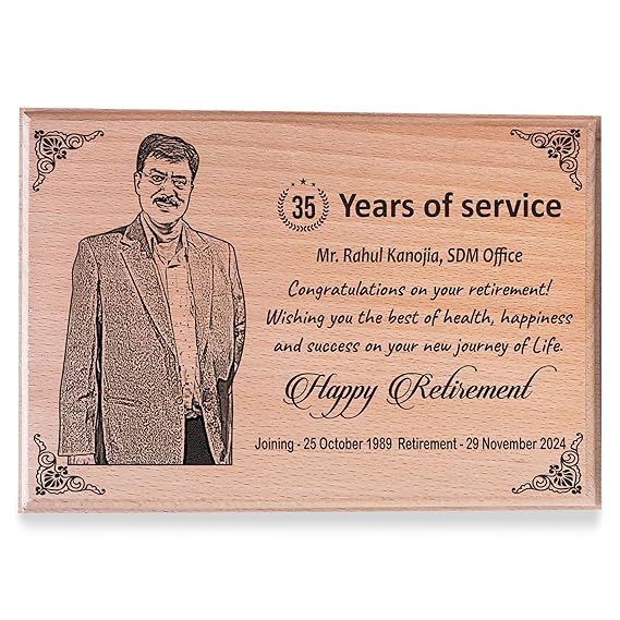 India Personalized Engraved Wooden Anniversary Picture Frame
