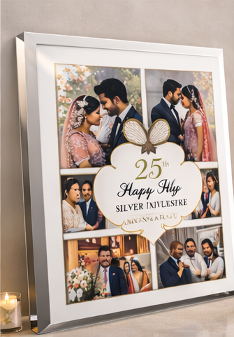 25th Anniversary Silver Jubilee Photo Frame