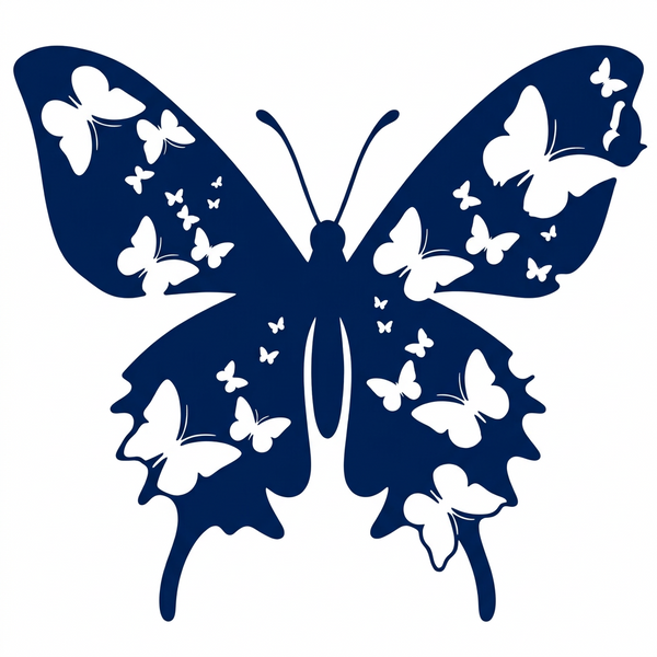 2D Decorative Butterfly Wall Art – Add Elegance to Your Walls! Size 4ftx3ft