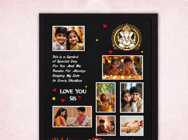 Personalized Raksha Bandhan Brother Sister Photo Frame Gift