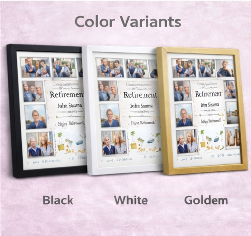 Personalized Retirement Photo Frame – Custom Farewell Memory Frame
