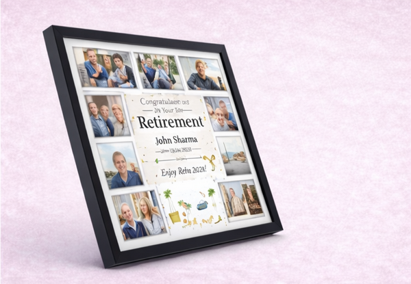 Personalized Retirement Photo Frame – Custom Farewell Memory Frame
