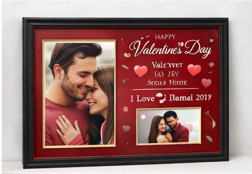 Romantic Valentine Picture Frame for Couples