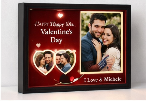 Romantic Valentine Picture Frame for Couples