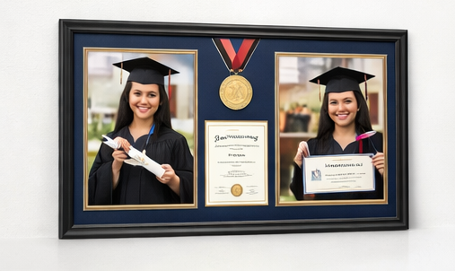 Graduation Photo Frame with Certificate & Photo