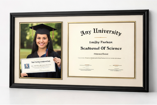 Graduation Photo Frame with Certificate & Photo