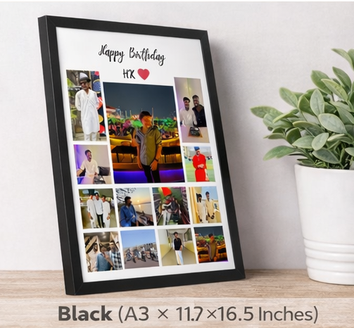 Personalized Happy Birthday Photo Collage Frame