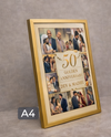 50th Golden Wedding Anniversary Photo Frame – Personalized Couple Photo Collage Frame