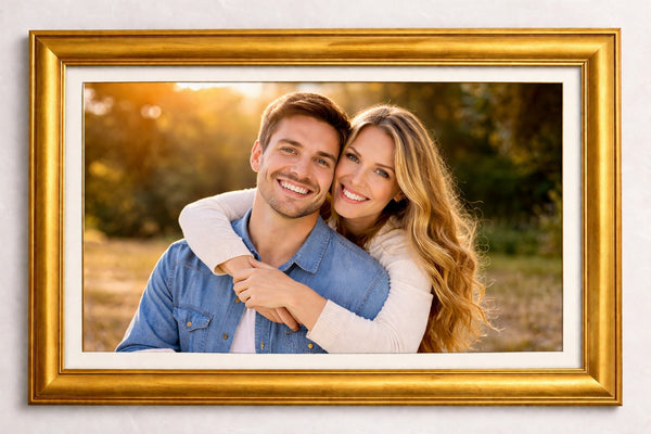 Golden Plain Pure Wood Frame