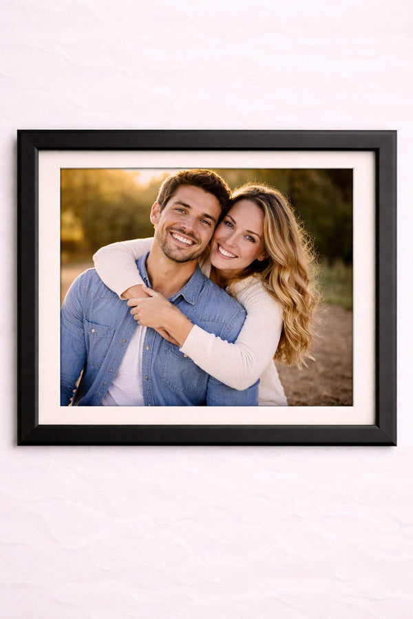 Black Mat Pure Wood Frame