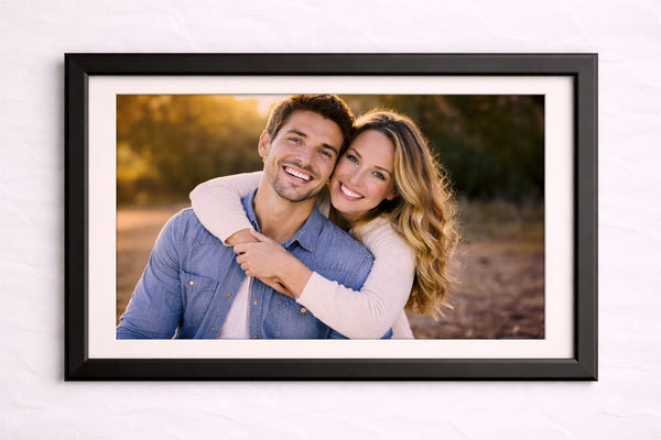 Black Mat Pure Wood Frame