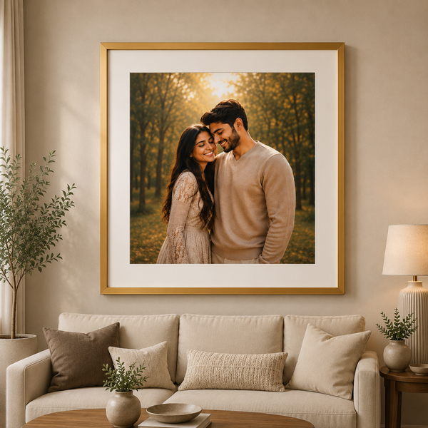 Premium Royal Gold Metal Photo Frame | Elegant Aluminum Picture Frame for Wall Decor, Photos, Artwork & Certificates