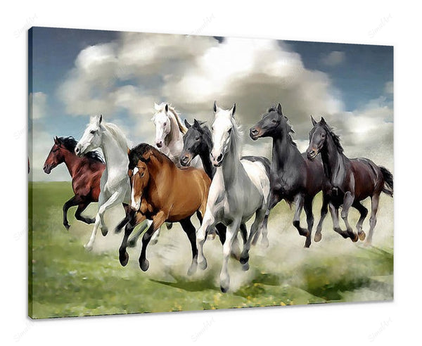 8 Horses Running Painting