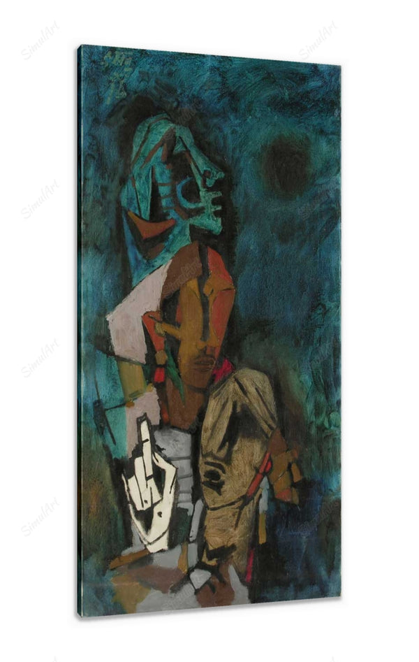 Untitled (Three Heads) By Mf Husain
