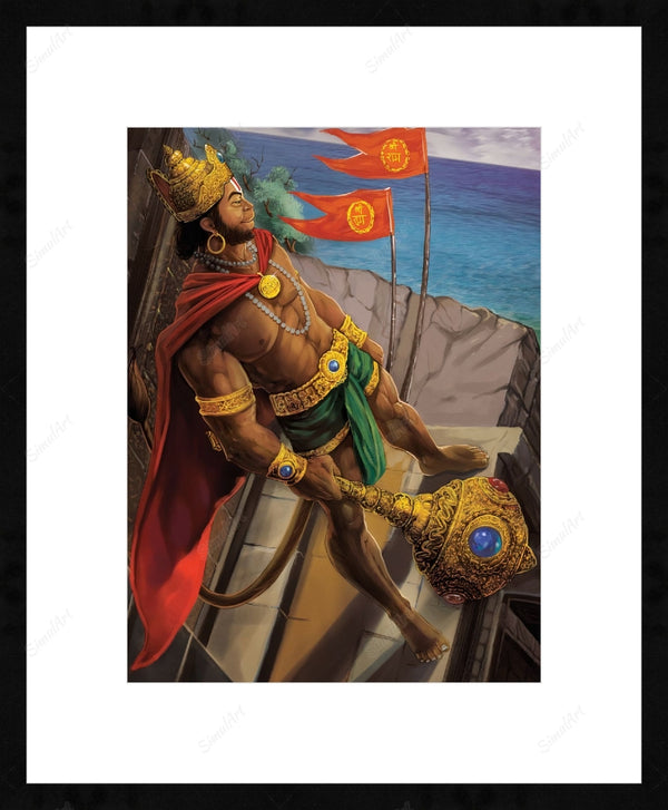 acrylic hanuman painting