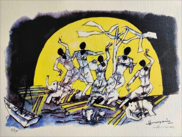 Dancing Ladies- A Famous Painting by M.F. Husain