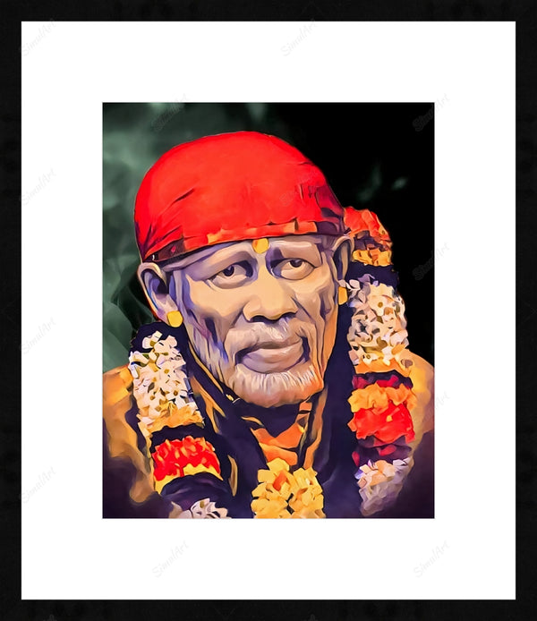 sai baba wall painting
