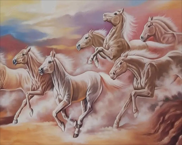 7 Running Horses Painting Vastu