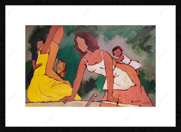 Mother And Child Reader By Mf Husain