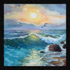 Sunset In A Stormy Ocean