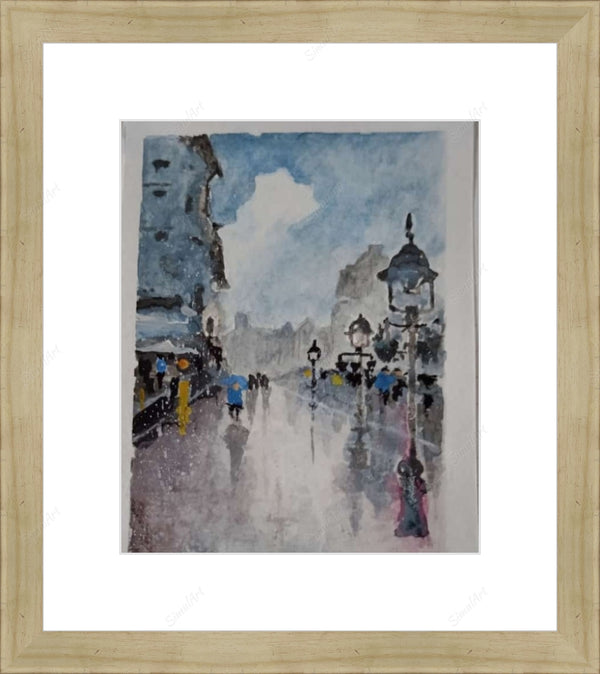 Framed print with mat & glazing