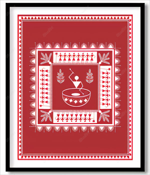 Warli Painting On Canvas