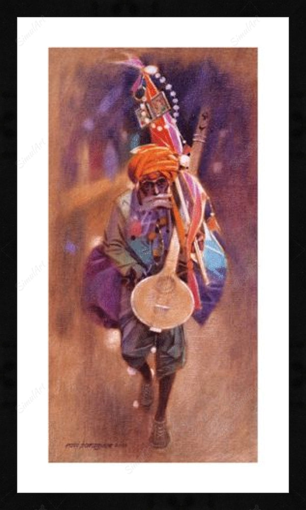 Royal Canvas Art Rajasthani Musician